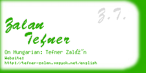 zalan tefner business card